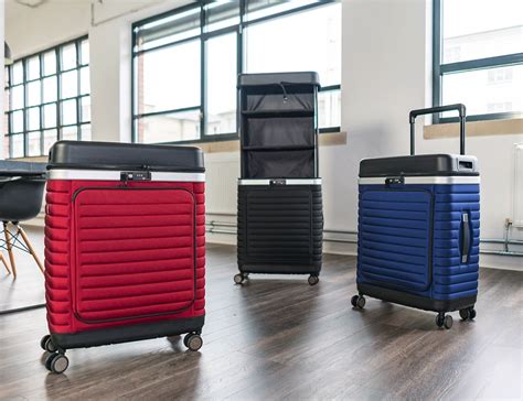 collapsible suitcase on wheels.